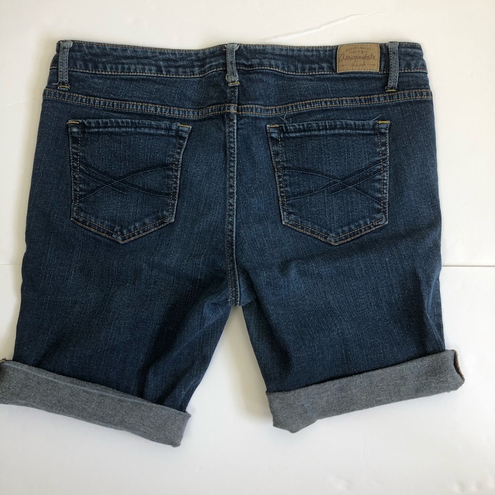 Aeropostale Women's Denim Bermuda Shorts - Blue Size 14 - Picture 2 of 4